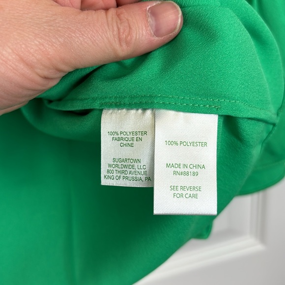 NWT Lilly Pulitzer juniper green Christie top sz lg - Picture 8 of 9